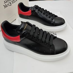 Alexander McQueen Black/Coral Oversized Men's Sneakers Size 45 US 11
